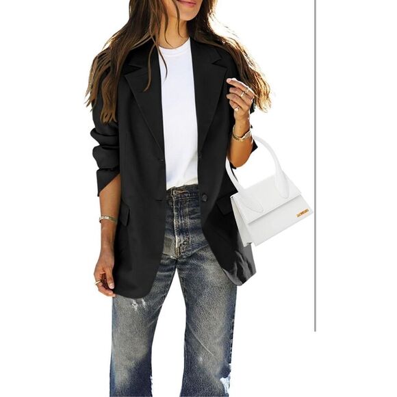 New Cicy Bell Casual Blazer Lapel Career Jacket Pockets S - Picture 2 of 5